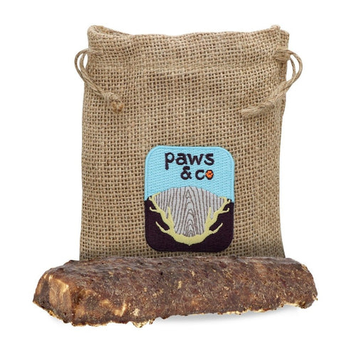 Paws & Co Beef Liver Dipped Split Elk Antler Chews Large for Dogs 6.25" - Poudre Pet and Feed Supply